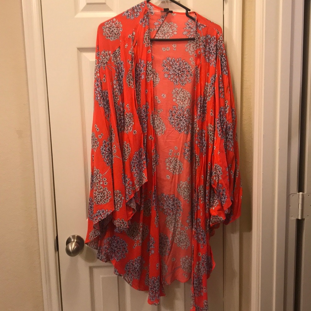 2 piece floral duster and short set